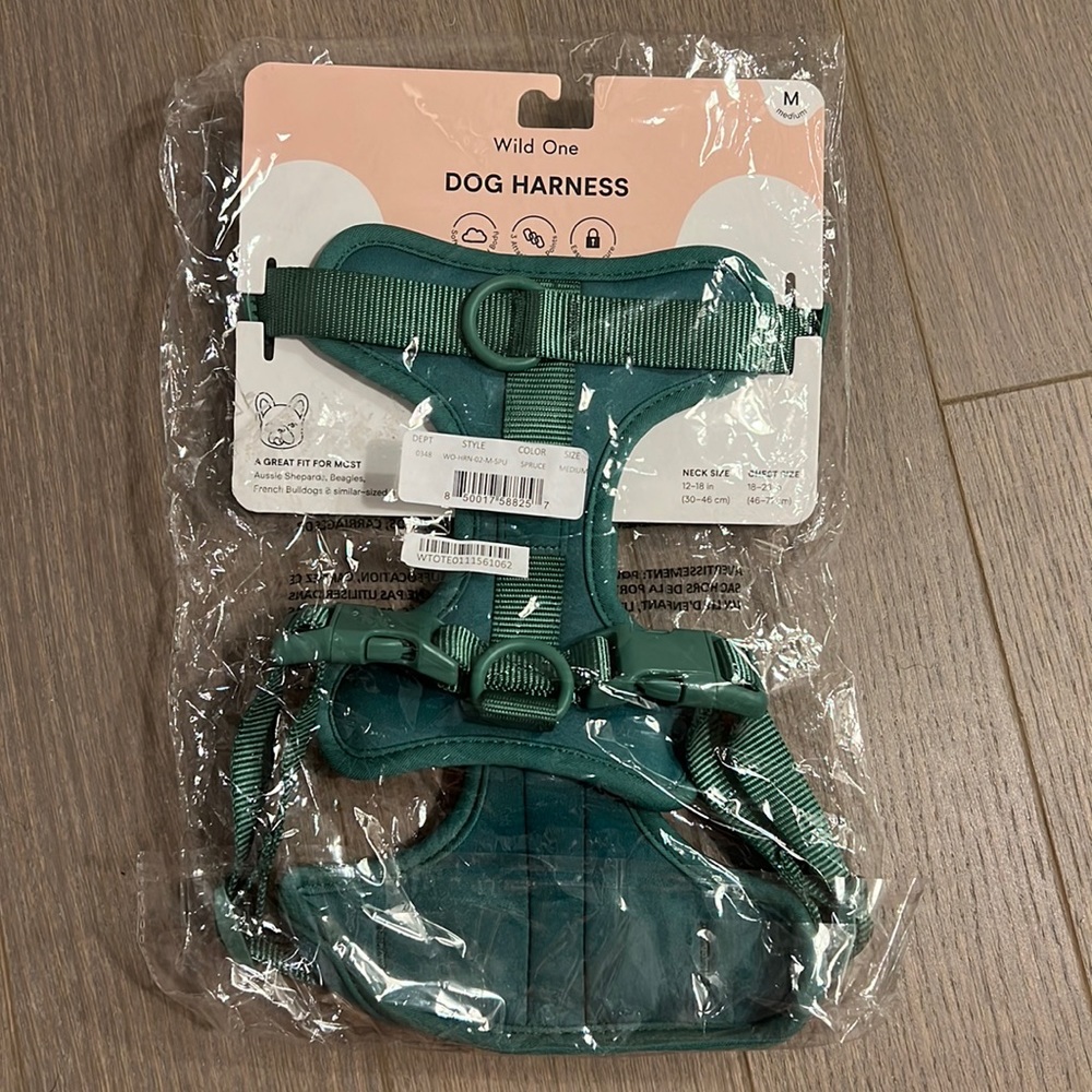 Wild One size medium dog harness.